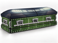 Stadium Football printed casket wrap kit on the In Memory master casket