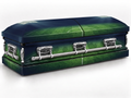 Soccer Stadium printed casket wrap kit on the In Memory master casket