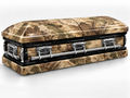 Desert Camouflage printed casket wrap kit on the In Memory master casket
