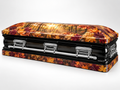 Autumn Maple printed casket wrap kit digital studio rendering; casket and installation not included.