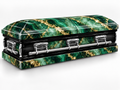 Emerald Agate printed casket wrap kit digital studio rendering; casket and installation not included.