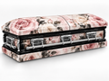 Soft Blush Rose printed casket wrap kit digital studio rendering; casket and installation not included.