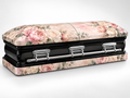 Champagne Blush Floral printed casket wrap kit digital studio rendering; casket and installation not included.