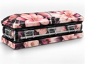 Pink Floral Garden printed casket wrap kit digital studio rendering; casket and installation not included.
